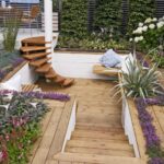 landscape design for sunken decking