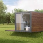 landscape design with interior living pod